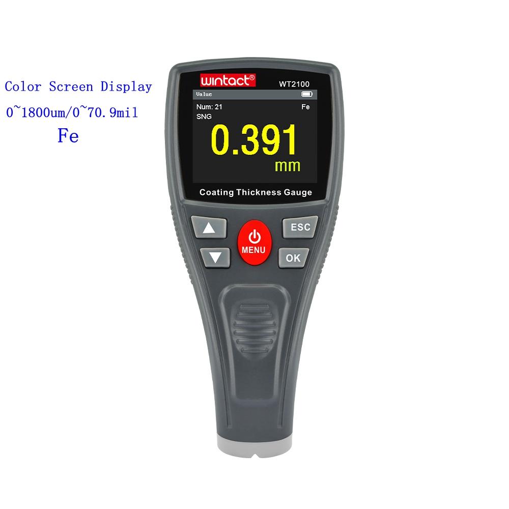 

Цифровой толщиномер для автомобильного покрытия железной пленкой с цветным ЖК-дисплеем 0-1500 мкм для покраски гальванических покрытий Fe/NFe Bluetooth