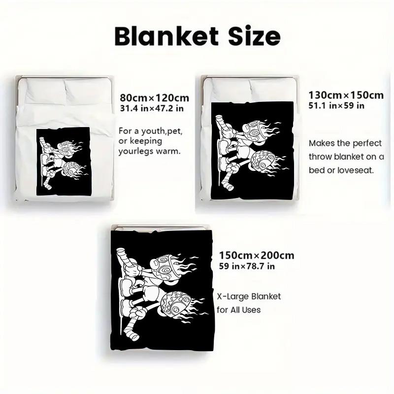 KNDCKDUT 2D Flat Pattern Flannel Blanket High quality All Seasons Warmth and Comfort Perfect for Christmas Gifts.