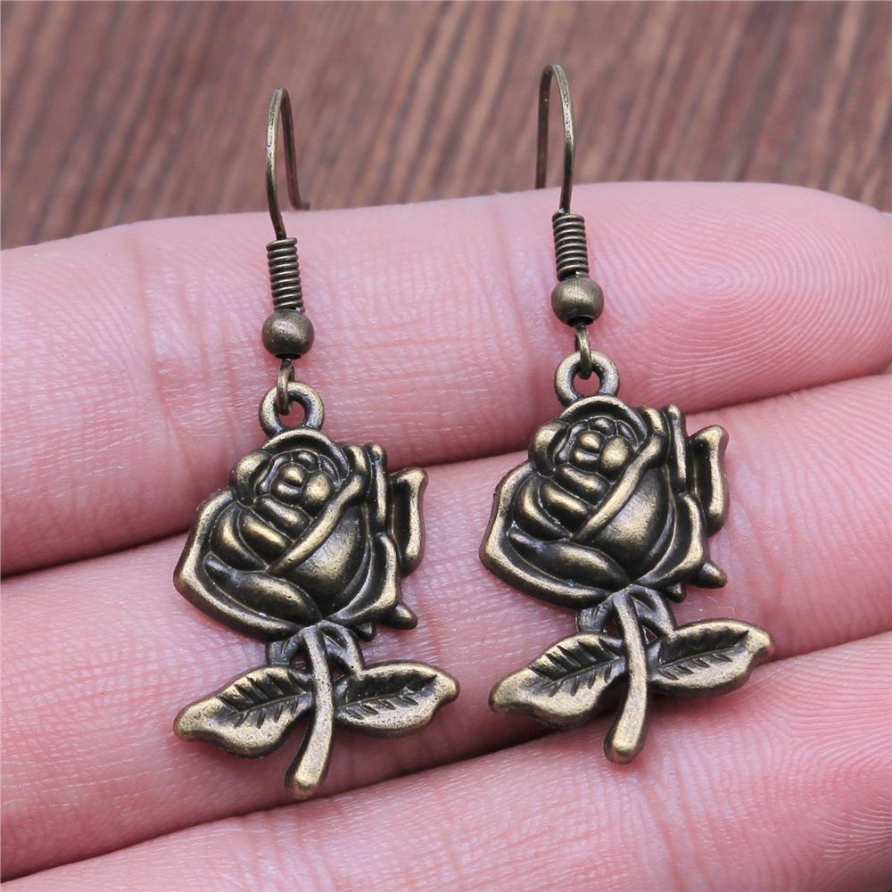 54 Styles Vintage Fashion Women Jewelry Flower Dangle Earring Drop Jewelry Accessories For Women Sunflower Rose Daisy Earrings