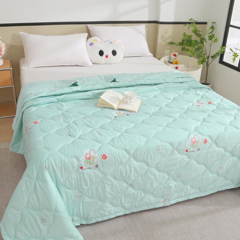 Summer Thin Ultrasonic Quilted Quilt Comforter Soft Air-Conditioned Four Season Machine Washable Single Double Blanket GIFT