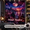 Personalized Wall Tapestry,Demon Slayer Custom Printed Name, Fabric Wall Art For Indoor Room Backdrop