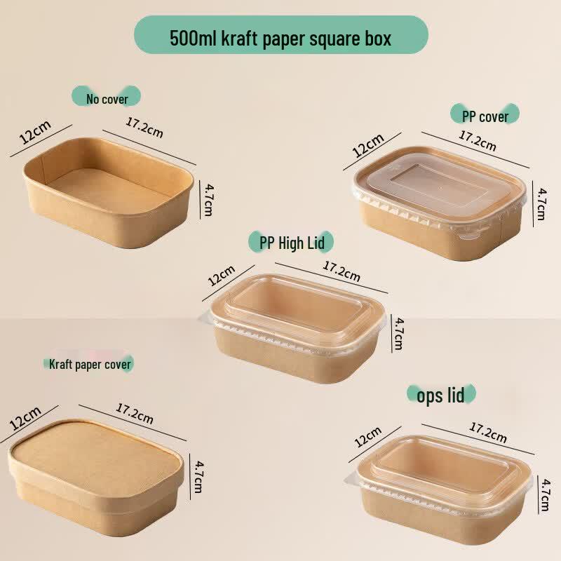 Bailide Disposable Kraft Paper Food Containers