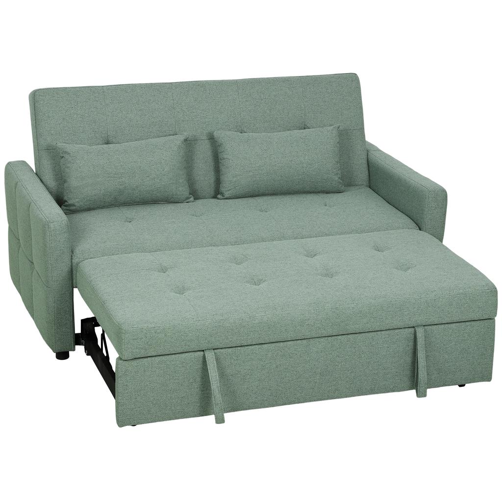 Three-Way Two-Seater Sofa Bed - Green