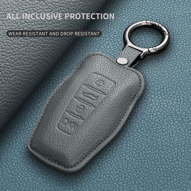 For Geely Coolray X6 X7 EX7 Emgrand Global Hawk GX7 Kulrey GT GC9 Atlas Boyue NL3 Leather Car Remote Key Case Cover Accessories