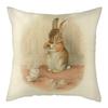 45X45Cm Rabbit Photo Cushion Cover Grey Pattern Pillow Polyester Pillowcase