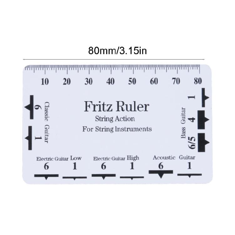 Guitar String Action Gauge Ruler Guitar Ruler Double Sided String Action Ruler Measuring Tool for Guitar Mandolin Banjos