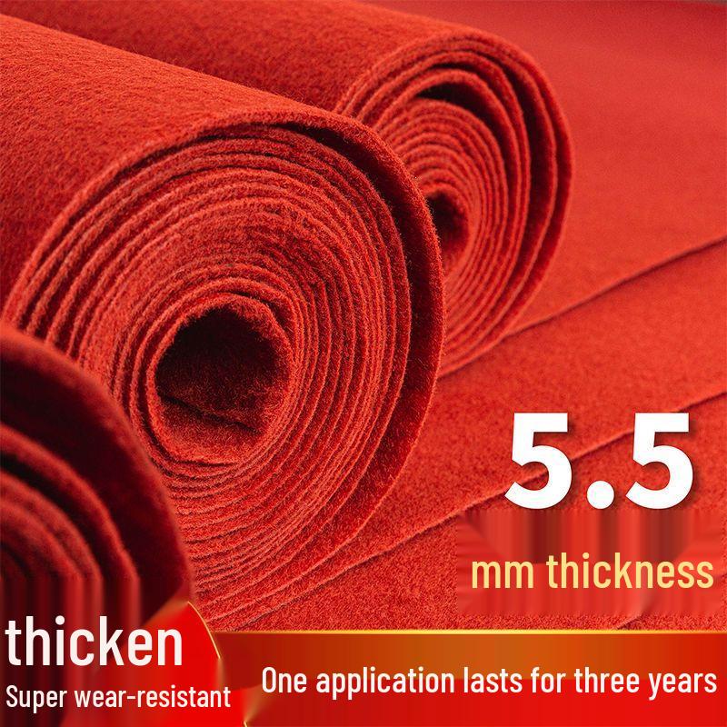 Thick Red Wedding Floor Mat - Long-Lasting Coverage for Entrances and Events