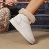 Neue Damenschuhe in Übergröße, Schneestiefel, Kurze Stiefel mit dicken Sohlen, Fleece- und verdickte Baumwollstiefel
