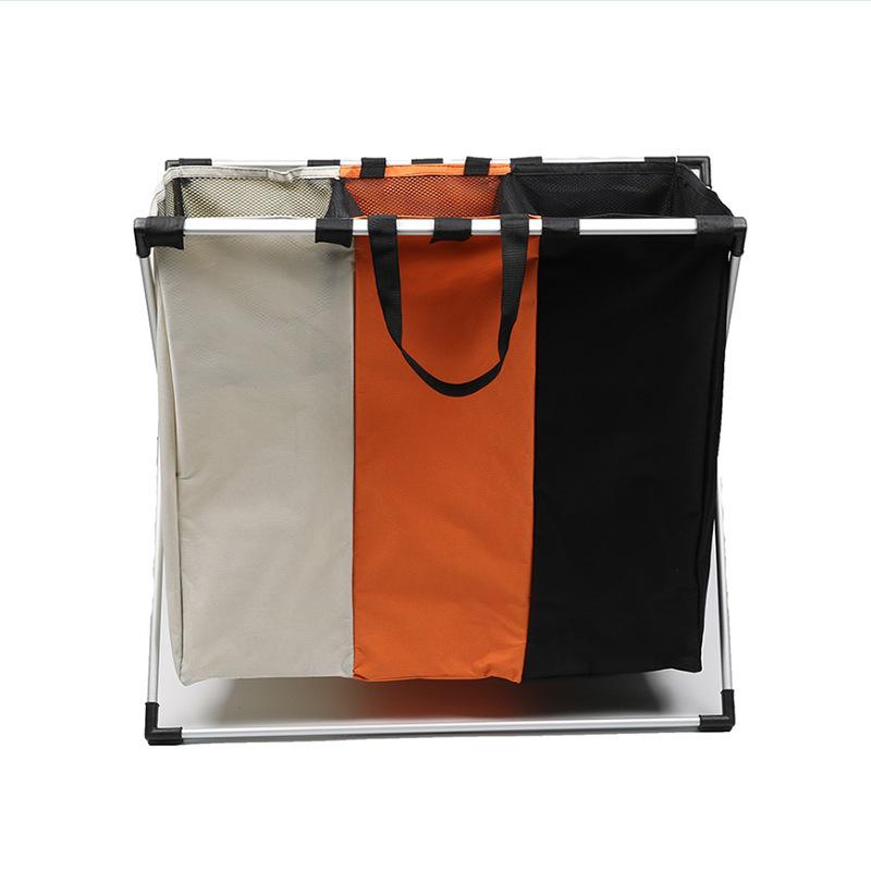 Shushi Foldable Oxford Cloth Laundry Basket with Aluminum Frame