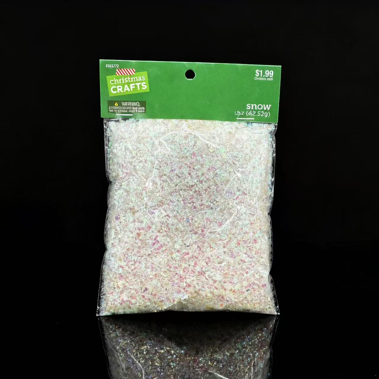 Foreign Trade Exclusive 40g Bagged Artificial Snow Powder for DIY Christmas Decorations