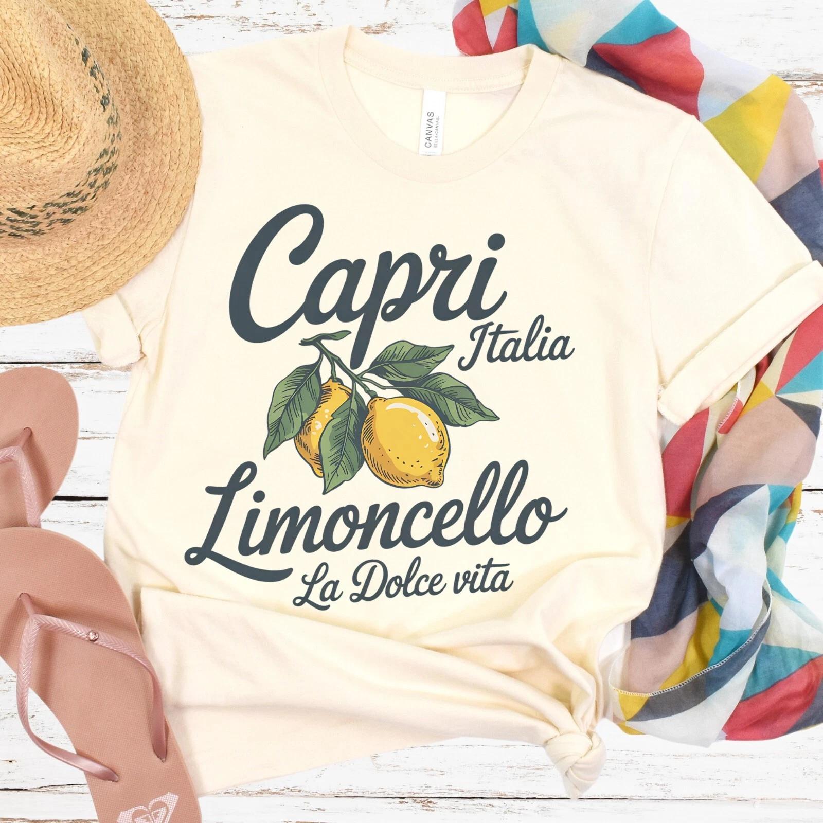 La Dolce Vita Lemon Graphic Tee, Italian Summer Shirt, Amalfi Coast Style S