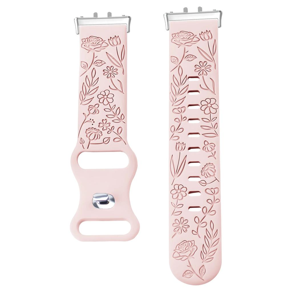 Prints Design Strap for Samsung Galaxy Fit 3 Watch Band Silicone Engraving Bracelet for Samsung Galaxy Fit3 Floral Wristband
