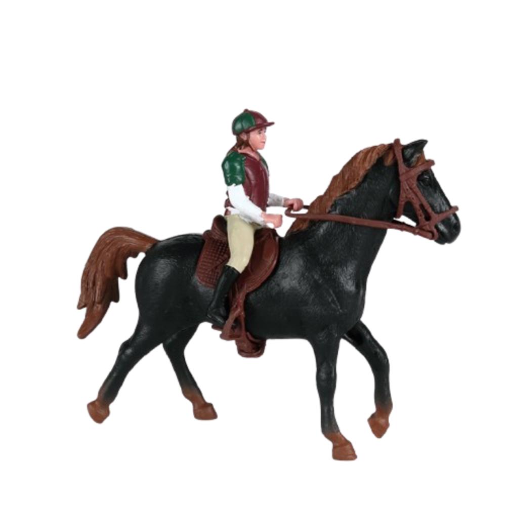 Simulation Animal Horse Model Farm Animal Farm Animal Model Rider and Horse Figurine  Living Room Style A