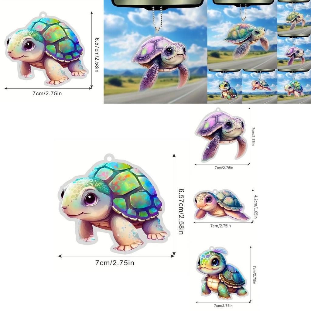 Colorful Acrylic Car Hanging Decor Cute Cartoon Style Home Decoration Accessories