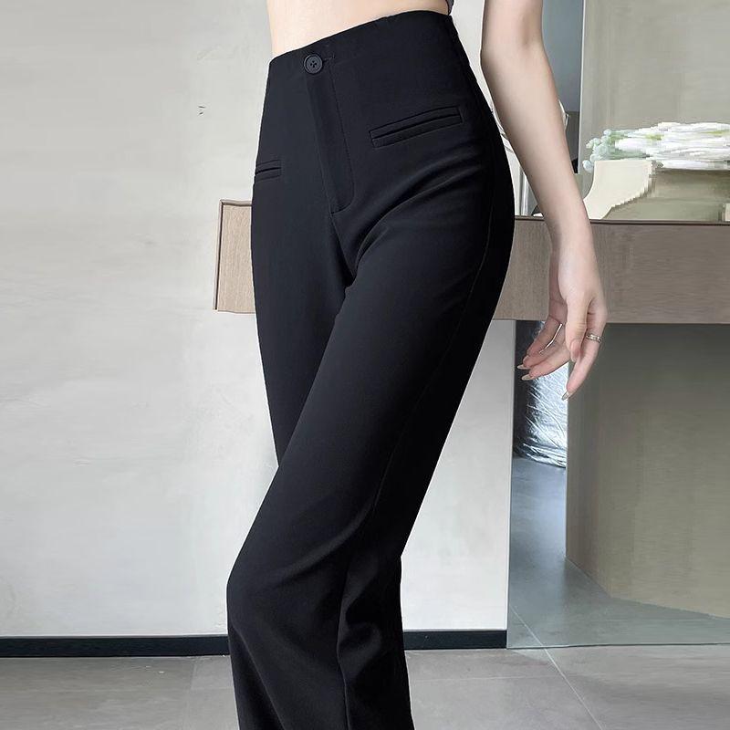 

Women s High-Waisted Micro-Flare Drape Pants: Slimming, Body-Shaping Suit Trousers for Spring & Summer 2XL (137-150 jin)