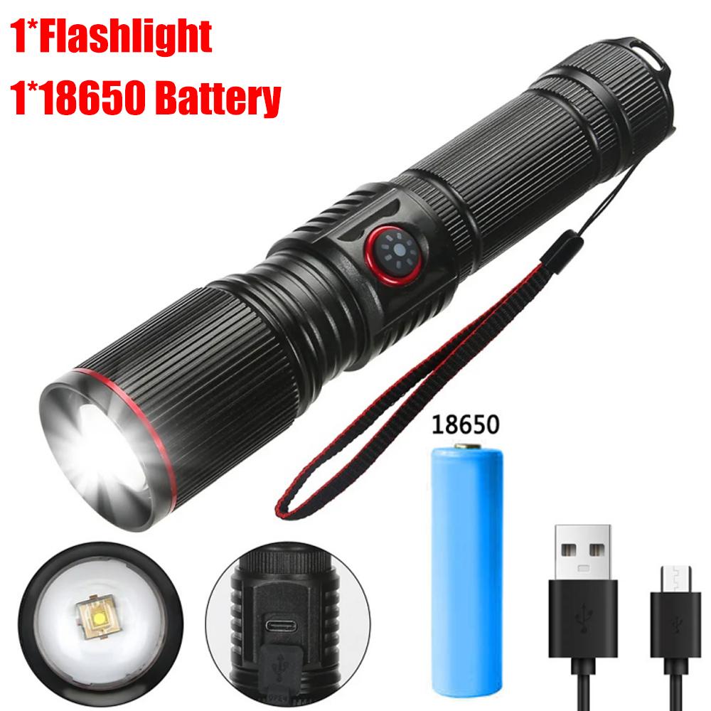 Aluminum Alloy White Laser Powerful LED High Power Flashlight Zoom Torch LightLamp Camping Outdoor Hunting Fishing Lighting Lamp