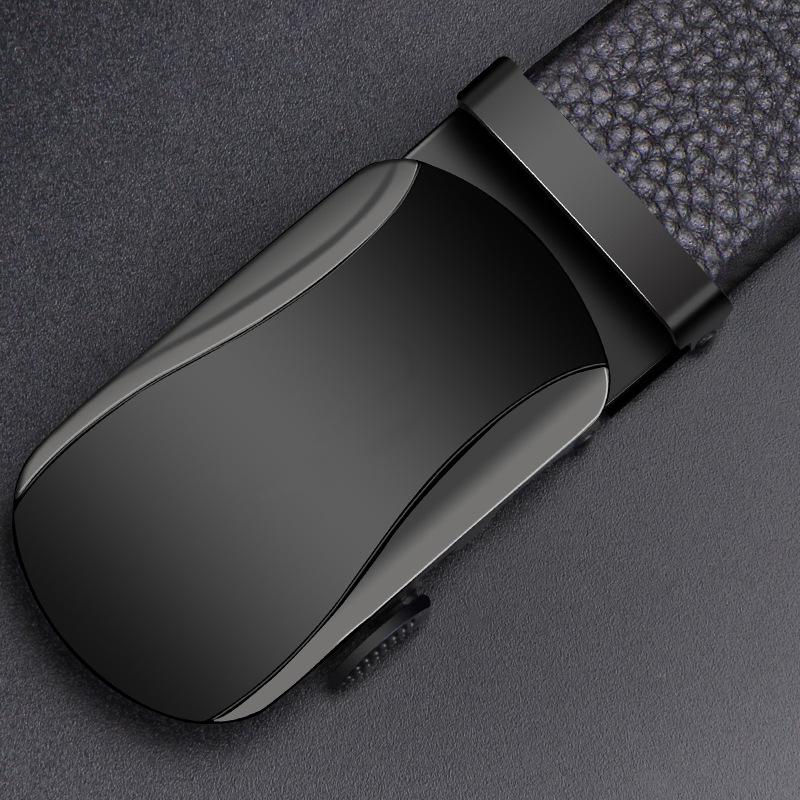 Herren Premium Echt Rindsleder Gürtel mit Legierung Automatikschließe