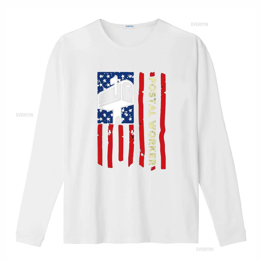 Postal Worker Patriotic US Post Mail Carrier T Shirt vintage Washed fashion Casual Stretched homme Versatile Soft