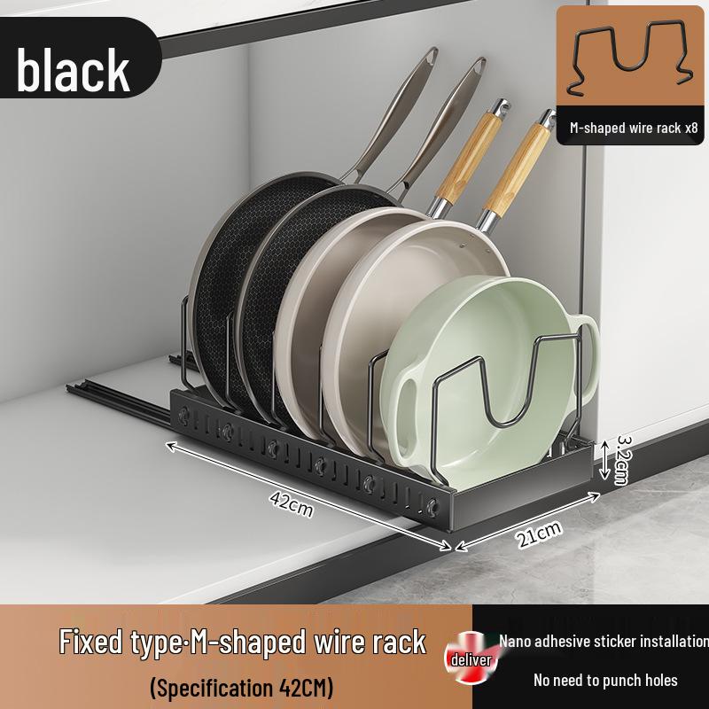 Organizer Undersink Kitchen Customized Cookware With Pullout Basket Pot Lid Holder And Chopping Board Shelf