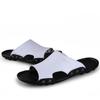 Fashion Big Size Men Slippers Summer Fashion Genuine Leather Casual Slides Street Fashion Beach Shoes Black Cow Leather Sandals