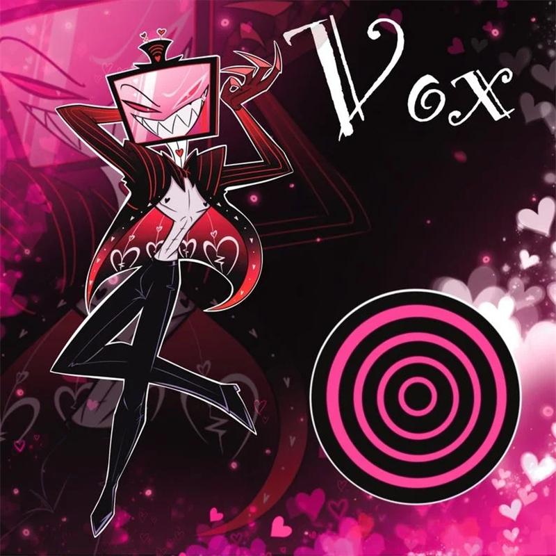 Hazbin Hotel Angel Dust Vaggie Husk Vox Adam Valentino Alastor Custom Acrylic Stand Desktop Ornament Festival Gift