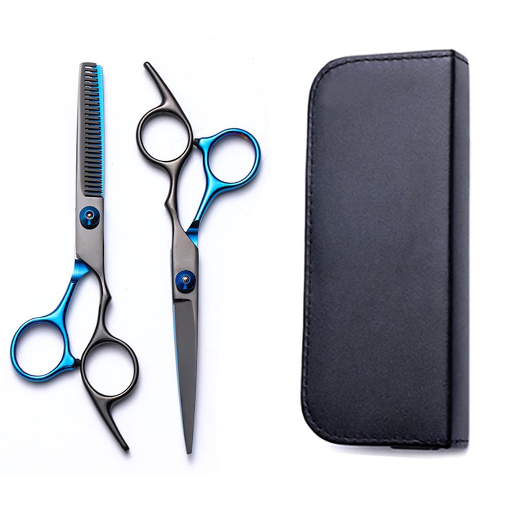 Hairdressing Scissors Set: Colored Straight-Tooth & Thinning Bangs Scissors for Professional Stylists