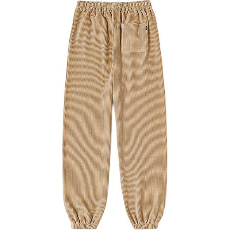 Vans Solid Color Lace-Up Cuffed Simple Comfortable Knitted Sports Pants Women Bottoms Khaki VN000GR14MG