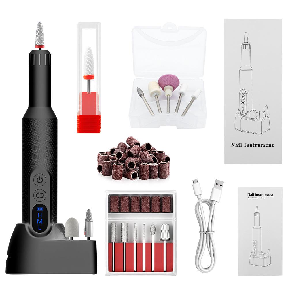 Professional Electric Nail Grinder for Gel Polish Removal: Portable Nail File & Buffer Machine