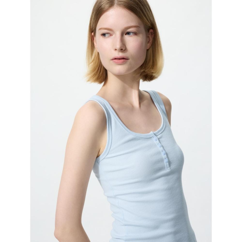 Uniqlo Japan Henry Neck Tank Top