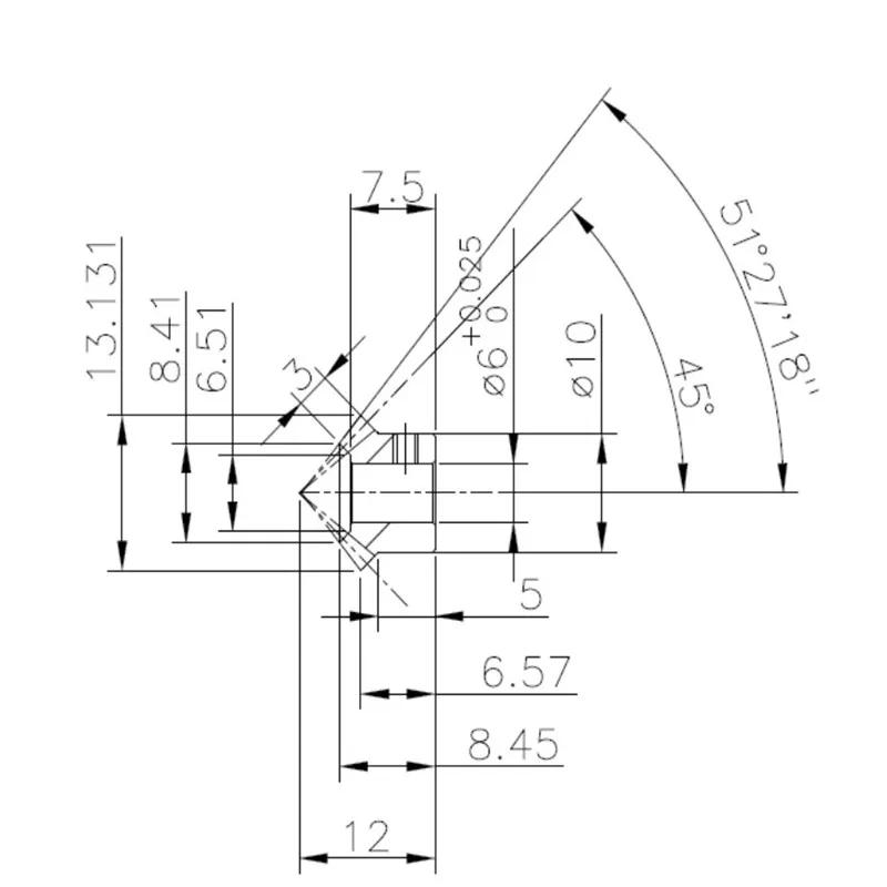2PCS 1:1 Bevel Gear 0.8M 15T 3 4 5 6 Mm 6.35mm Bore Hole Diameter M3 Jackscrew Brass Bevel Gear