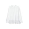 2025 Spring French White Lace Patchwork Shirt - Korean Style Retro Slimming Loose Long-Sleeved Women's Top