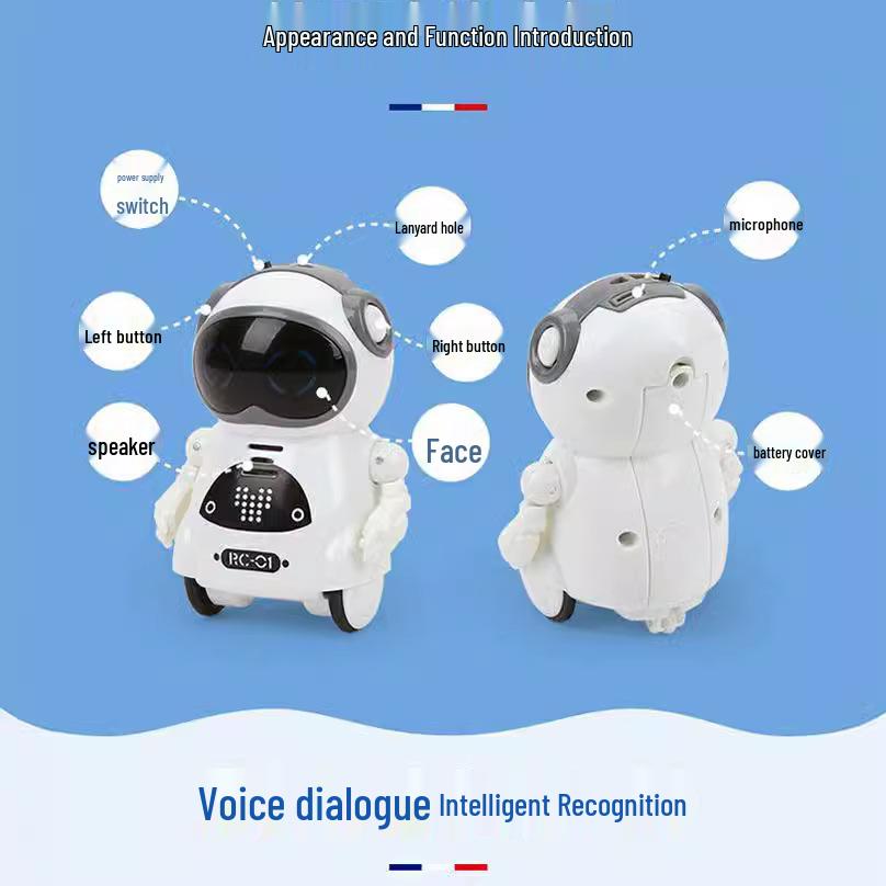 Zhile Children's Interactive Mini Pocket Robot: Multi-functional Voice-Activated Early Education Toy.