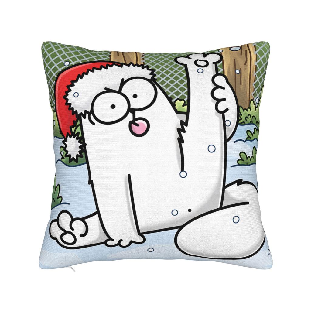 Pillow Cover Humorous Cartoon Cat Simons Cat Vintage Pillow Case For Sofa Home Decoration Pillowcases