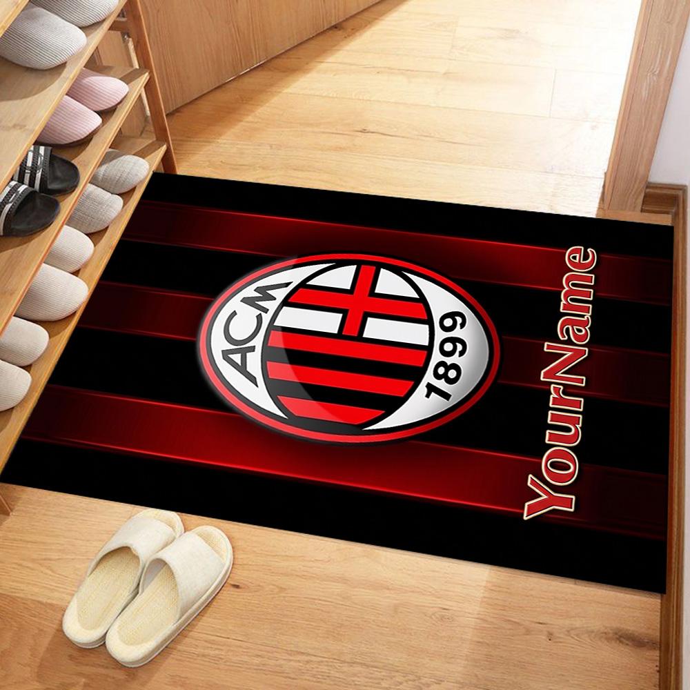 Ac Milan Customizable Name Floor Rug Office Rug Suitable for Bedrooms Balcony Foyer Kitchen Anti-slip Rug Office home decor