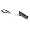Lighter Holder Keychain with Spring Clip Retractable Metal Portable for Backpack Pocket Black