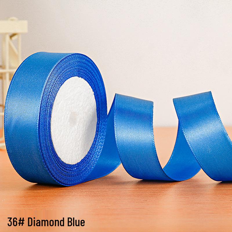 2.5cm Polyester Satin Ribbon for Gift Box and Hair Accessories