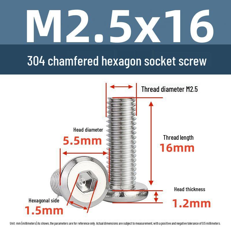 Yigu 304 Stainless Steel M2-M12 Countersunk Flat Head Hex Screw for Furniture & Cabinets