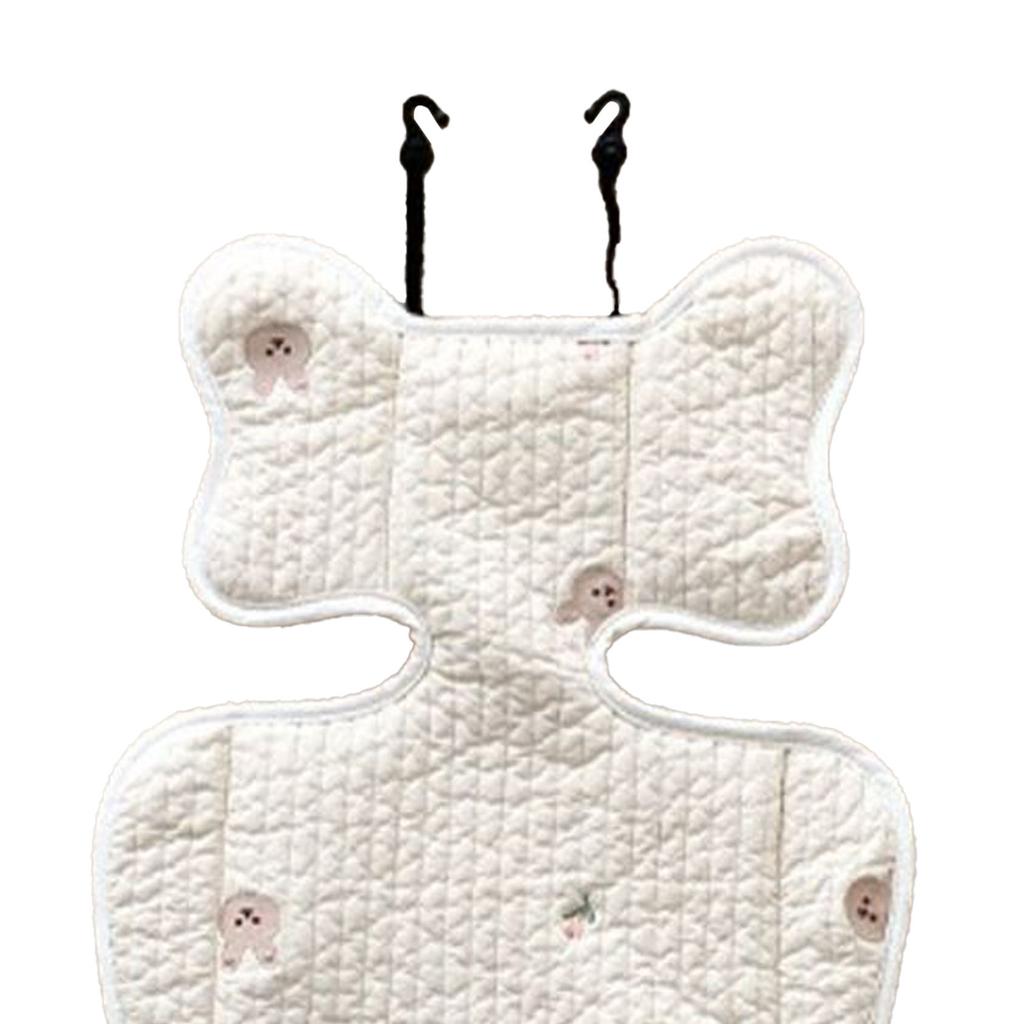 Soft Baby Stroller Seat Cushion Breathable Pure Cotton Infant Car Seat Head Neck Body Support Thin