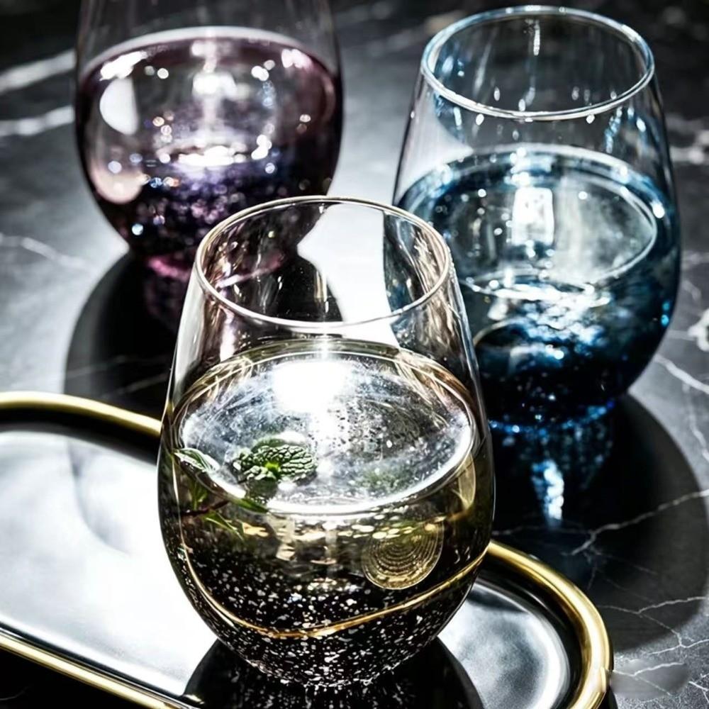 550ML Star Sky Cup Transparent Clear Glass Cup Juice Cup Water Milk Mug  Bar