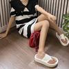 Fashion 2024 Summer Clip Toe Women Slippers Fashion Elegant Soft Sole Slides Shoes Ladies Casual Beach Platform Flats Sandalias