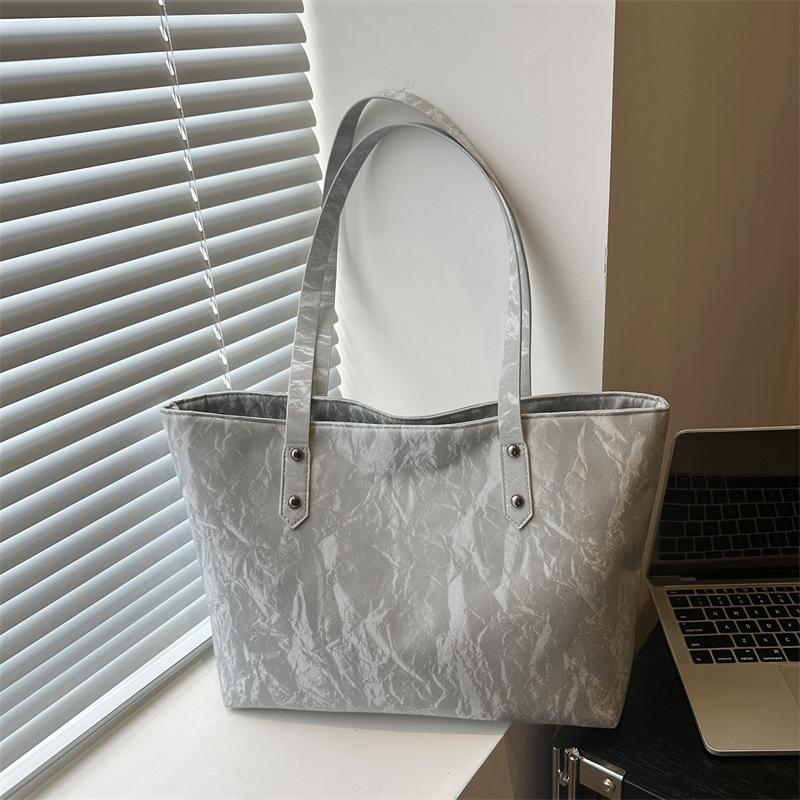 Lässige, schlichte und modische weiche Tasche Damen 2025 hochwertig, große Kapazität, Tragetasche, Schultertasche