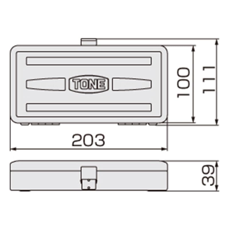TONE Socket Wrench Set 1800M Drive Silver Contents 19 Items 6.35mm (1/4")