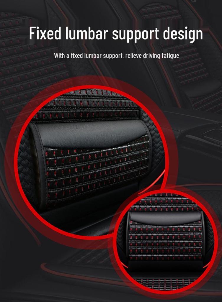 All-Season Universal Leather Car Seat Cushion for Five-Seater Vehicles