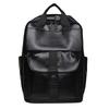 Black Material Pu Neutral Backpack With Computer Pocket For Casual Travel Daily