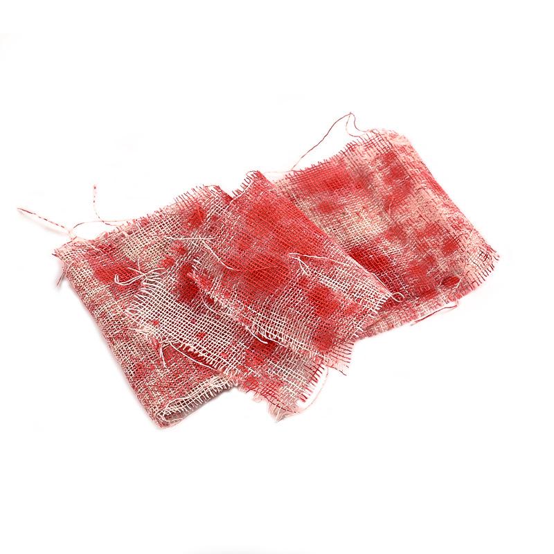 Halloween Blood-Spattered Gauze & Warning Tape Decorations