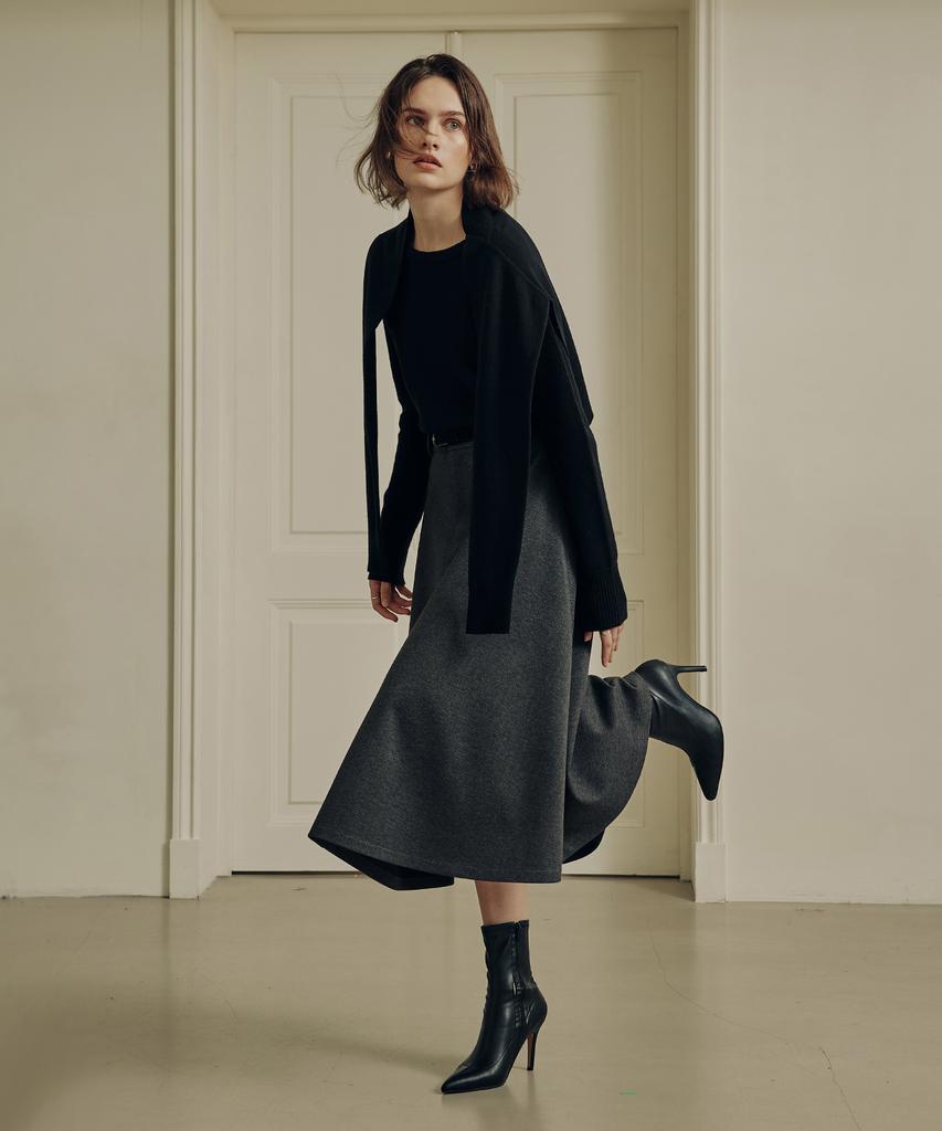 ZEROSTREET [3 Colors] Le Zero Cashmere Cape Knit Set