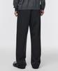 MUSINSA STANDARD One-Pleat Wide Elastic Waist Slacks [Charcoal Gray]
