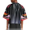 adidas Originals Maglia a Maniche Corte con Scollo a V e Vestibilità Ampia da Donna Nera JX9217