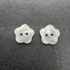 Round Flower Shape Buttons Pearlescent 11mm Decorative Buttons Two Holes Sewing Accessories Scrapbook Decoration