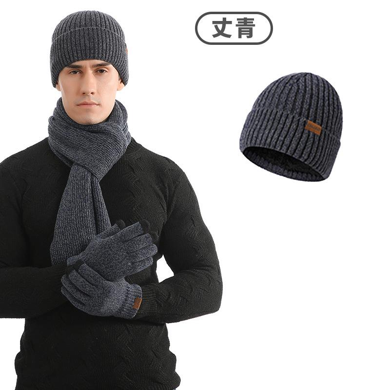 Winter Cross-border Wool Hat Middle-aged and Elderly European and American Knitted Amazon Warm Velvet Hat Spot